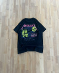 90s Black Faded Metallica Damaged Justice Graphic T-Shirt