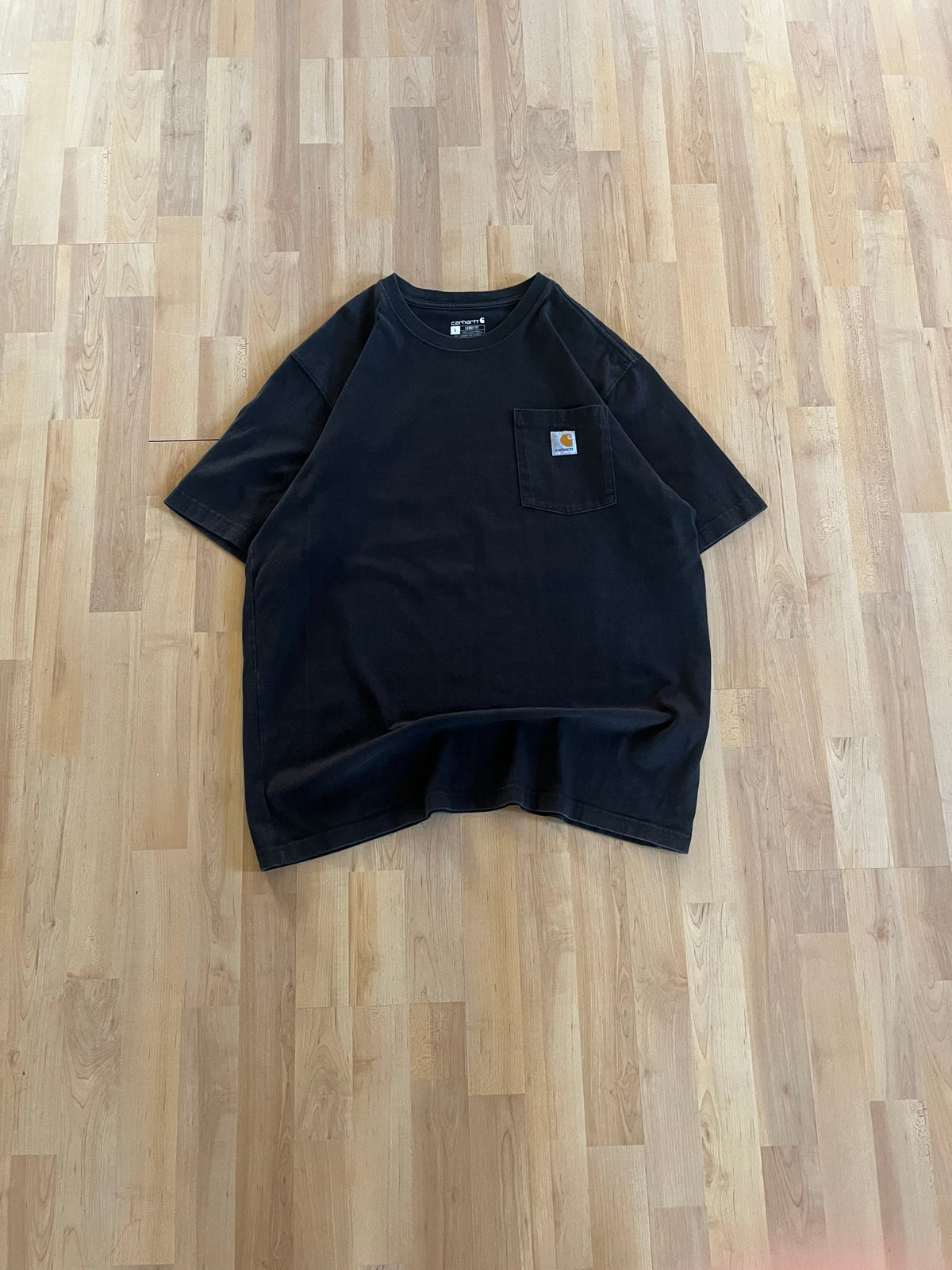 00s Black Carhartt Pocket Logo Heavyweight T-Shirt (XL)