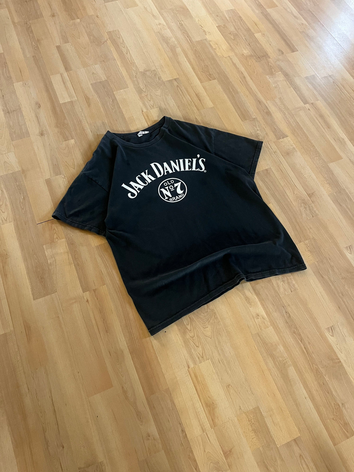 00s Black Jack Daniel's Old No 7 Brand Logo T-Shirt (L)
