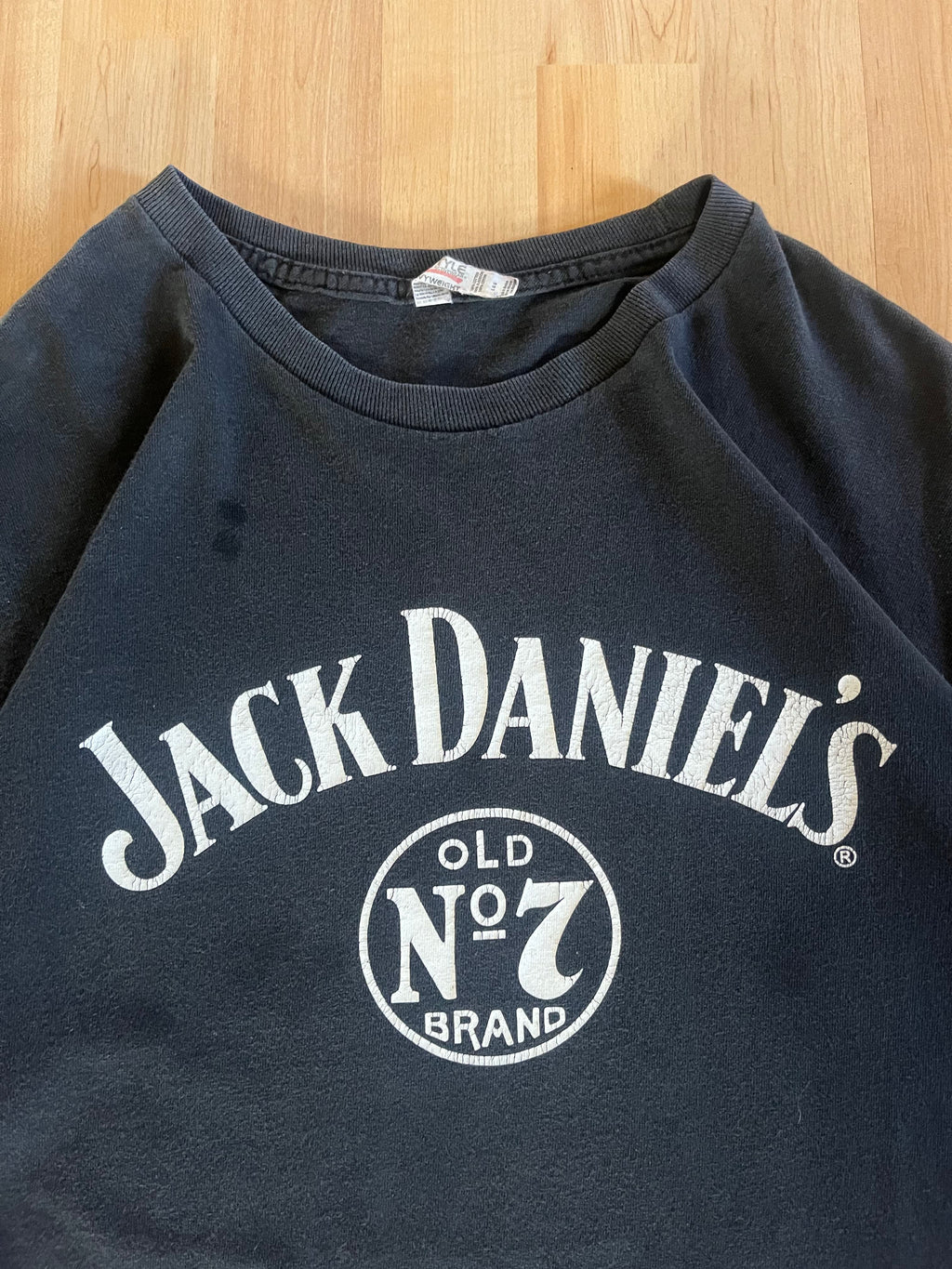00s Black Jack Daniel's Old No 7 Brand Logo T-Shirt (L)