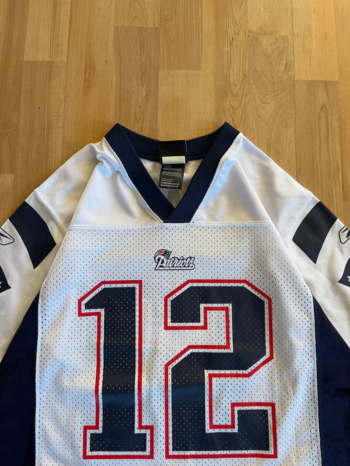00s Retro New England Patriots Reebok TB12 Football Jersey (S)