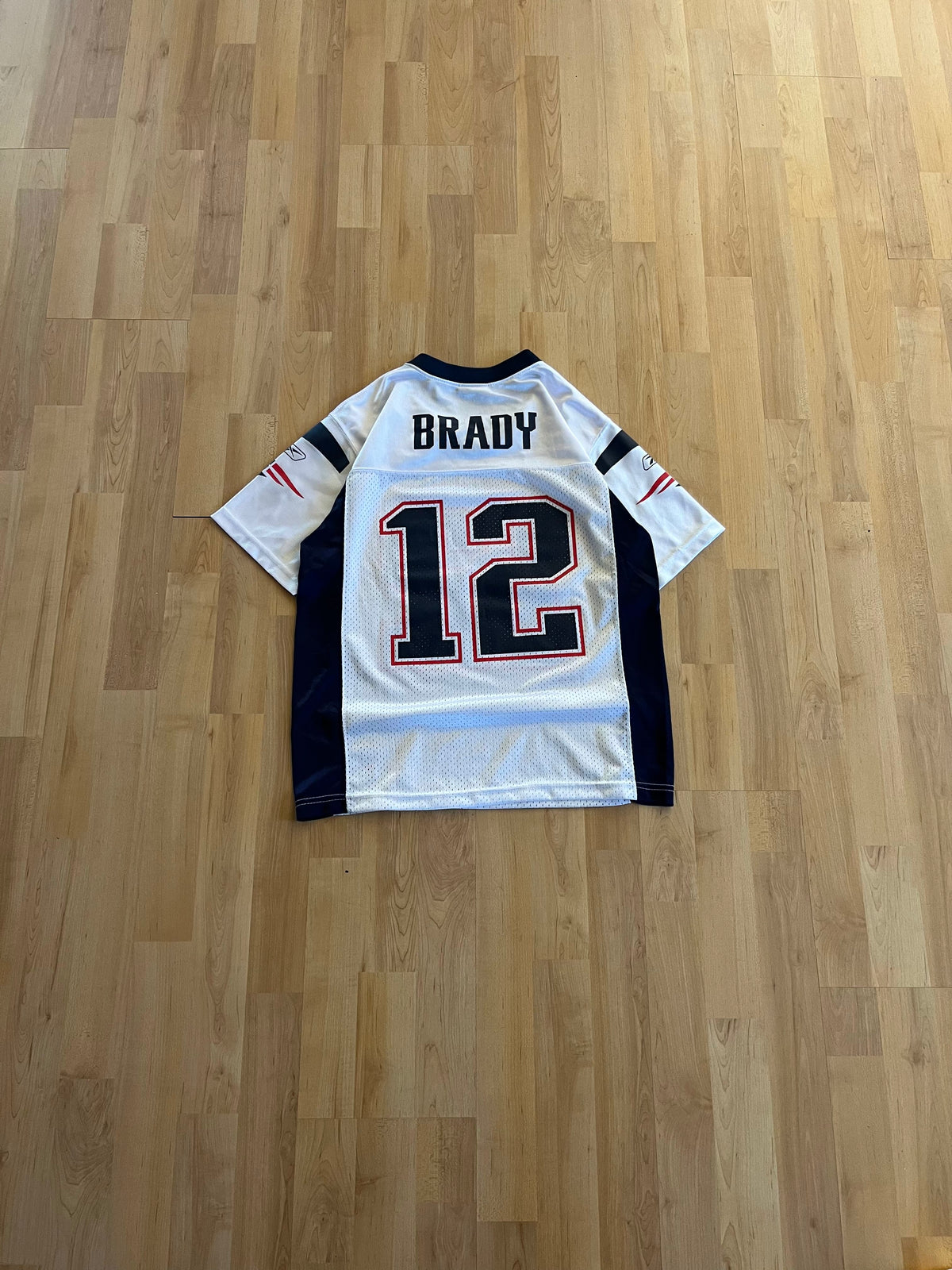 00s Retro New England Patriots Reebok TB12 Football Jersey (S)