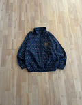 90s Purple & Navy Louis Garneau Cactus All Over Print Zip-Up Windbreaker (S)