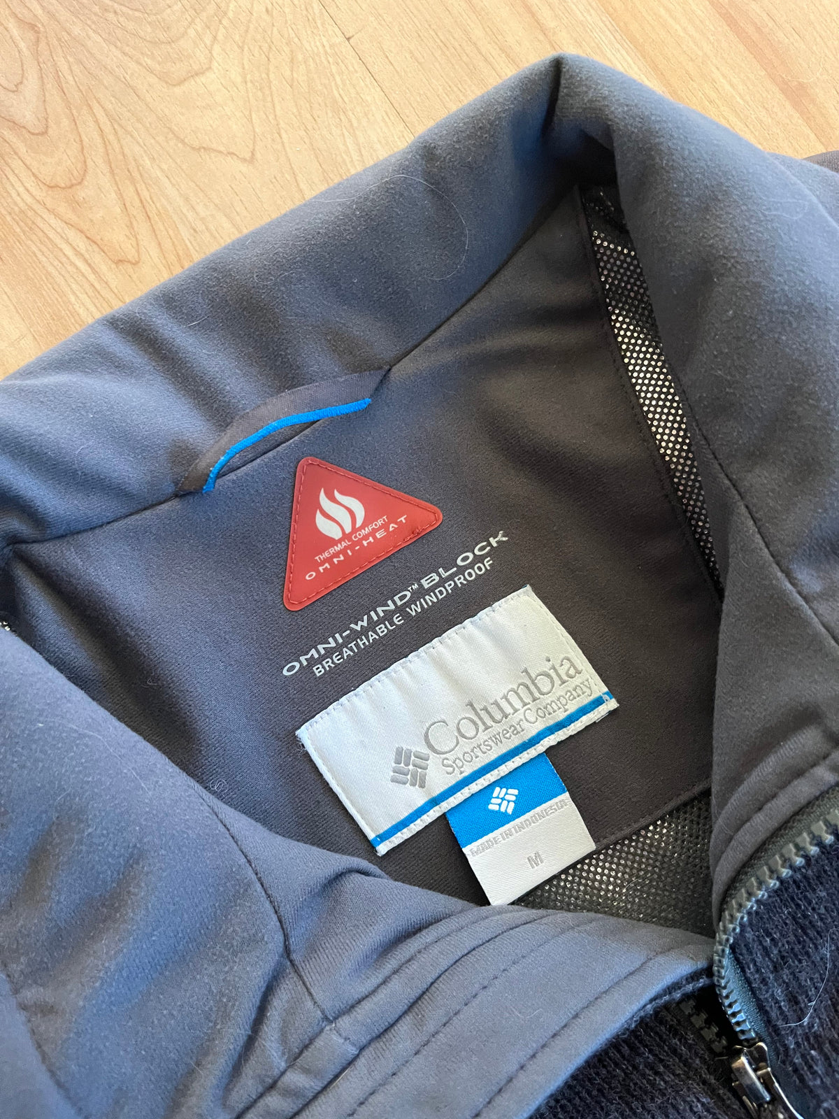 00s Charcoal Grey Heavyweight Columbia Lined Zip-Up Jacket (L)