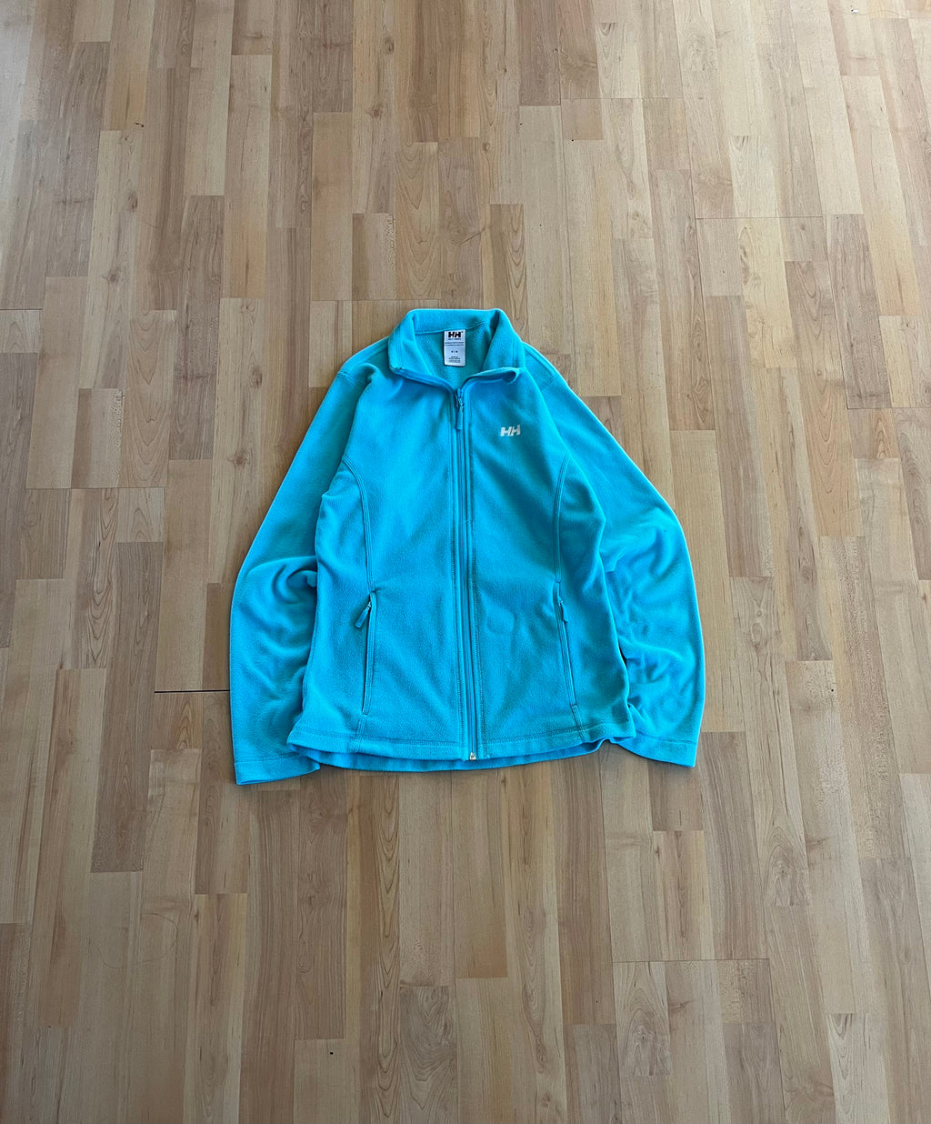 00s Turquoise Helly Hansen Women's Zip-Up Fleece Jacket (M)