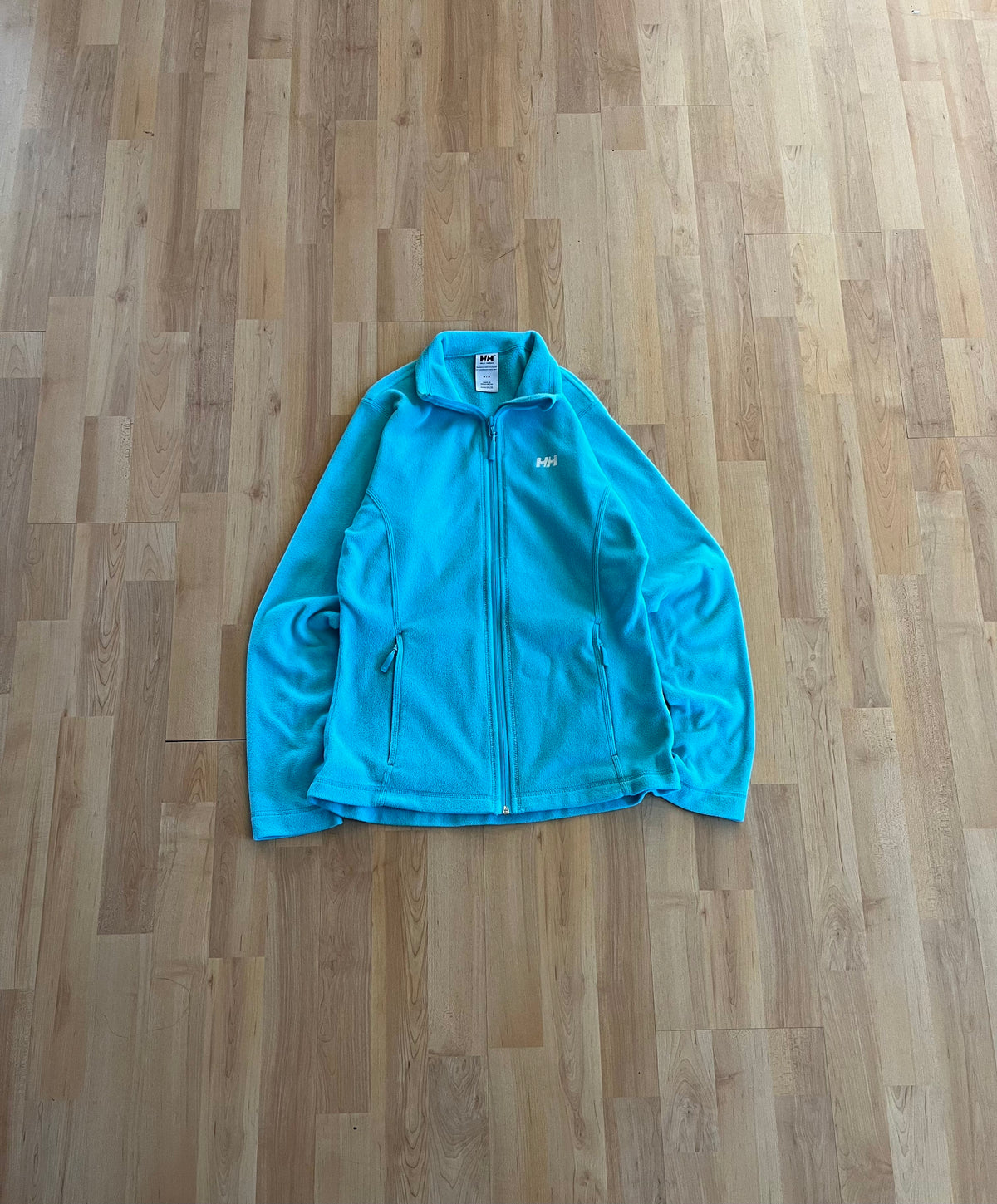 00s Turquoise Helly Hansen Women's Zip-Up Fleece Jacket (M)