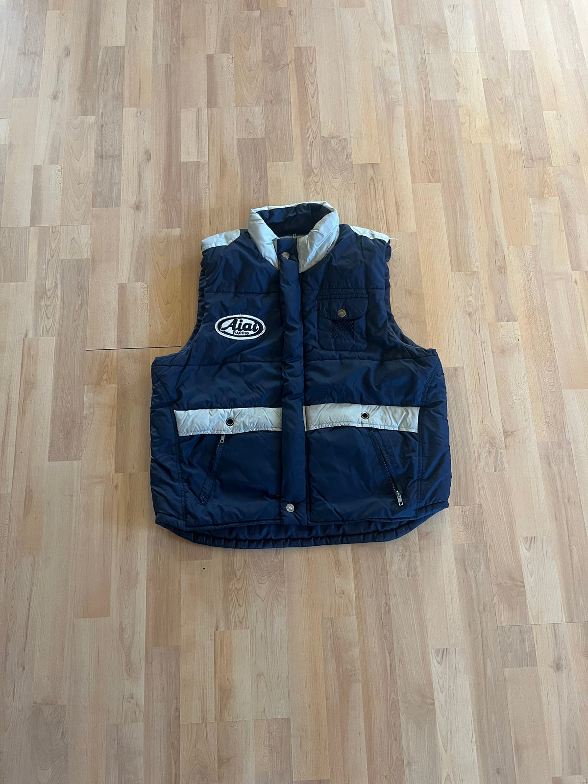 00s Navy & Grey AIAI Racing DBR Puffer Vest (M)