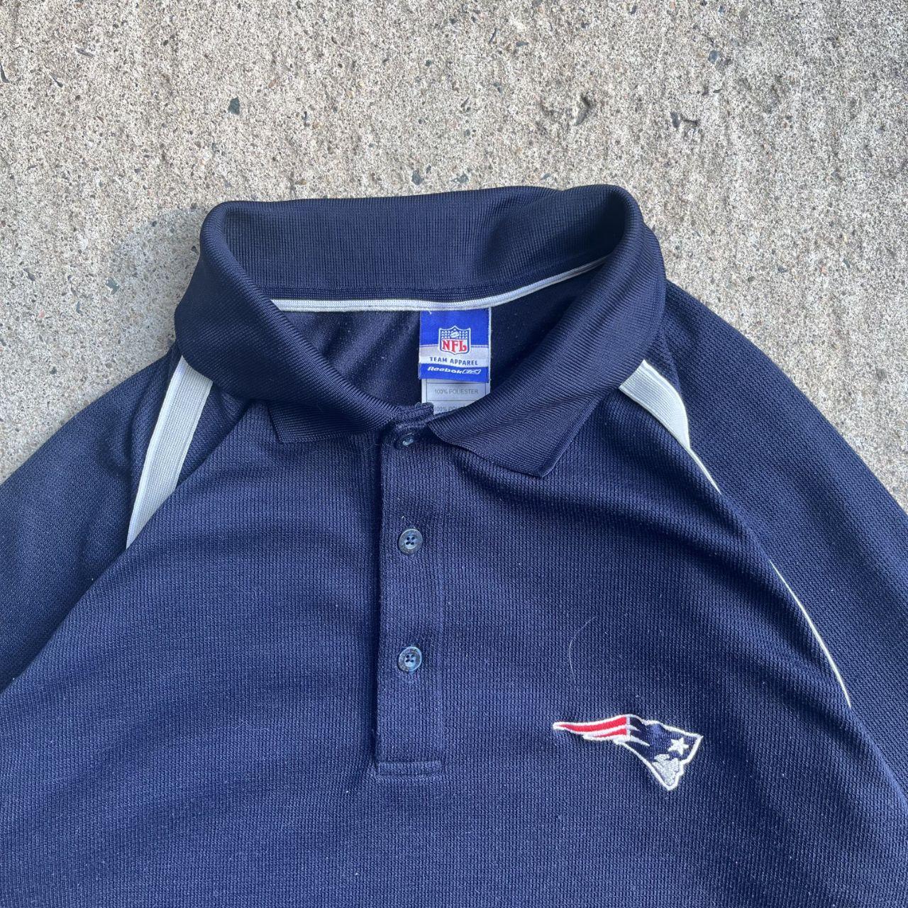 Vintage Y2K Reebok New England Patriots Polo Shirt (L)