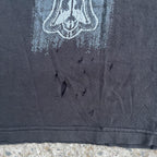 Vintage Y2K Black Raw Edge Grunge MMA T-Shirt (M)