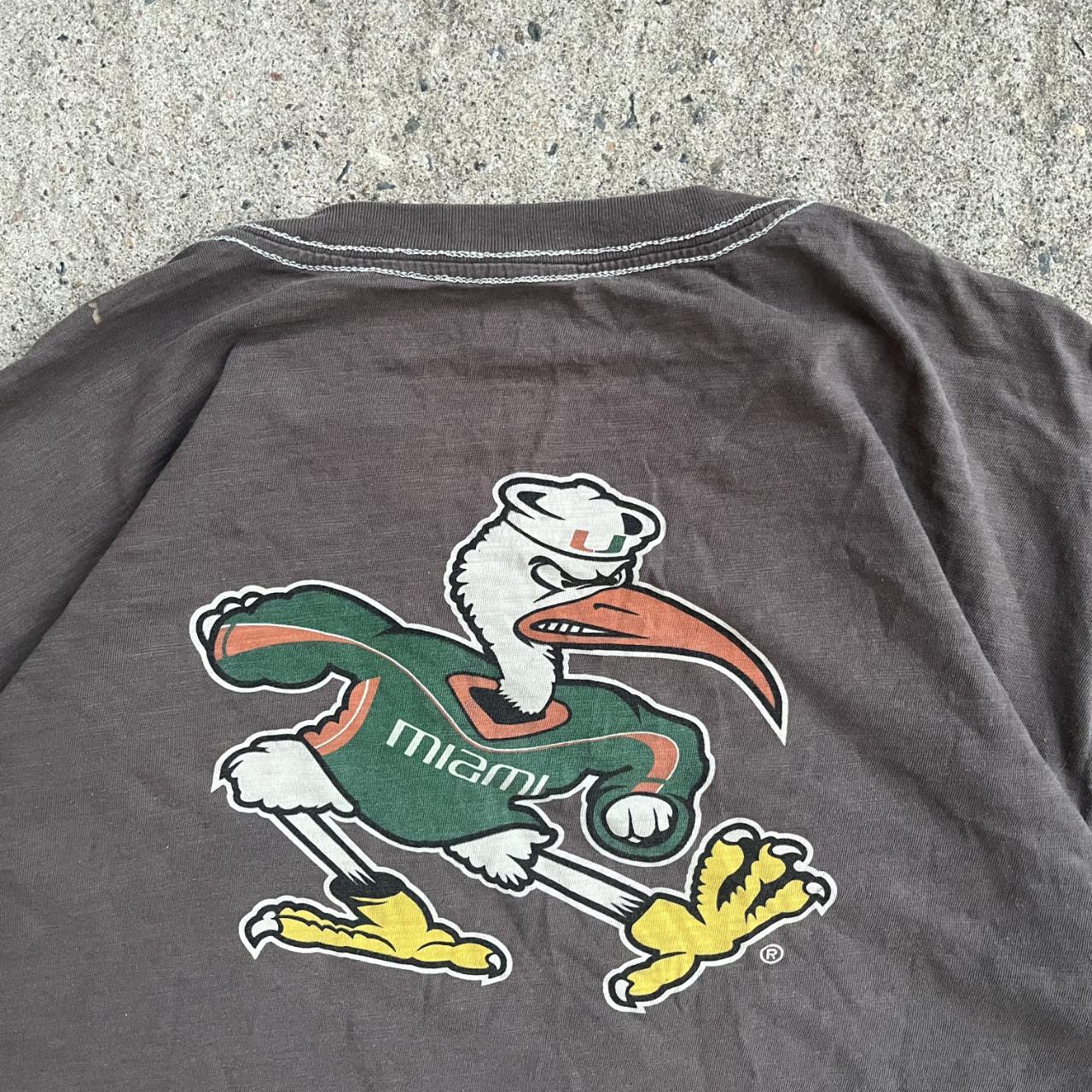 Vintage Y2K Grey Miami University T-Shirt (XL)
